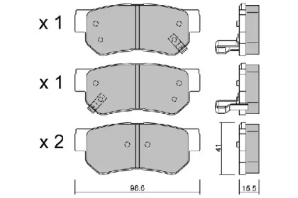 Комплект тормозных колодок AISIN BPHY-2001